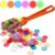 TCOINERY Bingo Chips Set-Magnetic Wand & 100 Counting Chips-6 Colors Transparent Plastic Markers for Family School Learning Game Zoom Bingo and Pokeno Nights