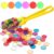 TCOINERY Bingo Chips Set-Magnetic Wand & 100 Counting Chips-6 Colors Transparent Plastic Markers for Family School Learning Game Zoom Bingo and Pokeno Nights