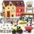 Tcvents Farm Toys Playset, Farm Tractor Animal Toys for Kids Toddlers 3 4-8
