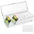 Tea Bag Organizer, 8 Slot Clear Tea Bag Holder with Lid, Drink Packet Holder, Pantry Storage Divider Container with Label Stickers and Zip Ties, Clear Beverage Bag Storage Bin for Kitchen and Office