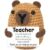Teacher Appreciation Gifts for Men Women, End of Year Back to School Teacher Gifts, Retirement Thank You Gift for Teachers Birthday Thanksgiving Day Christmas, Crochet Capybara Teachers Desk Decor