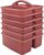 Teacher Created Resources Deep Rose Portable Plastic Storage Caddy 6-Pack for Classrooms, Kids Room, and Office Organization, 3 Compartments