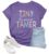 Teacher Shirts for Women Kindergarten Elementary Teaching Life Shirt Funny Tiny Human Tamer Graphic Short Sleeve Tee Purple