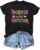 Teacher T-Shirt for Women Progress Over Perfection Graphic Shirt Inspirational School Teaching Tee Top Black