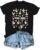 Teacher T Shirts for Women Goose Teacher Shirt Back to School Tees Black