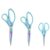 Teal Scissors All Purpose, Blades Shears, Rubber Comfort Grip Handle, Multipurpose Scissors 3 Pack, Great for Office, Fabric, Sewing, Arts, and Home Supplies, Blue