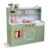Teamson Kids Little Chef St. Louis Retro Wooden Play Kitchen for Toddlers, Green Pretend Kitchen Set with Ice Maker, Backsplash & 15 Accessories, Toy for Kids Ages 3+