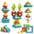 TEANXU 64-Piece Building Blocks Set, Pyramid Stacking Toys for Toddlers