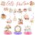 Tea Party Birthday Decorations for Girls – Floral Lets Partea Banner Flower Garland Hanging Swirls, Honeycomb Centerpieces for Women Baby Shower Party Supplies