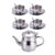 Tea Set for Kids – Stainless Steel Kit | Kids Tea-Time Toy Kitchen | Role Play, Birthday, Play Time, Classroom, Home, Playroom, Preesco