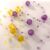 TeaSu 24Pcs Floating Bead String for Floating Candle Centerpieces, Colorful Pearl Bead for Vase Filler, Table Centerpiece, Wedding Reception and Home Decoration (Purple Yellow Green)