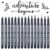 Tebik Hand Lettering Pens, 15 Pack Calligraphy Brush Pen Markers Black Ink for Beginners Writing, Lettering, Journaling, Art Drawing, Signature, Illustrations and Office School Supplies