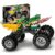 Technic Building Monster Dragon Truck Toy for Boys and Girls, 2in1 Racing Pull Back Car Toys for Off Road Stunts, Kids Birthday Gift Idea, Great Activity for Kids (Green)