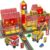 Teekdeer Magnetic Tiles for Kids Ages 4-8, Magnetic Blocks with Construction, Fire Fighting, Road, Engineering, Crane and Truck Themes, Magnet Toys Classroom Travel STEM Birthday Gifts for Boys