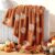 Tegeme Fall Throw Blanket Pumpkin Autumn Throw Blanket 50″ x 60″ Autumn Thanksgiving Dutch Velvet Faux Rabbit Fur Decorations Cozy Soft Lightweight Gift for Home Living Room Sofa Bed(Light Orange)