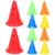 TEHAUX 10pcs Plastic Agility Cones, 12″ Training Agility Field Marker