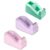 TEHAUX 3pcs Small Macaron Tape Dispenser Lightweight Portable Adhesive Tape Holder for Office School Home Desk Use