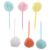 TEHAUX 6pcs Plush Ballpoint Pen Cute Pom Pom Novelty Writing Tool