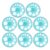 TEHAUX 8pcs Degree Protractor Circle Ruler for Drafting and Geometry Studies, Portable Plastic Circle Stencil with Multi Function Design, for Engineering Layout and Classroom Use