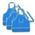 TEHAUX Painting Apron 3pcs Waterproof Plastic Smock for Blue