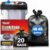 Teivio Black Large Trash Bags 40-45 Gallon 20 Count | Large Multipurpose | Fit 35,39,40,42,45 gallon Garbage Bin Liner | Kitchen | Lawn And Leaf Bags Outdoor Yard Waste Bag | Workshops Trash