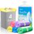 Teivio Small Trash Bags 4 Gallon 200 Counts Clear Colorful Garbage Bags, Bathroom Trash Can Bin Liners, Plastic Bags for home office kitchen, fit 12-15 Liter, 3,3.5,4.5 Gal, Colorful