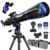 Telescope, 90mm Aperture 800mm-Telescope for Adults & Kids, Professional Refractor Telescopes for Adults High Powered, Beginner-Friendly, Phone Adapter & Stable Stainless Tripod, Portable Carry Bag