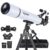 Telescope for Adults High Powered, 80mm Aperture 900mm Professional Refractor Telescope for Adults & Beginners, Compact and Portable Travel Telescopio with Carrying Bag and Designed Phone Adapter