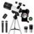 Telescope for Kids, 70MM Aperture Telescopes for Adults (15X-150X) with FMC Optics, 300MM Astronomical Refractor Telescope for Beginners with Phone Adapter, Portable Astronomy Gifts for Moon and Star
