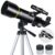 Telescopes, Telescope for Kids and Adults Beginners, 70mm Aperture 400mm Focus Length Refractor Travel Telescope with AZ Mount for Observe The Moon and Landscape-Black