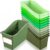 Teling 12 Pcs Book Bins Bulk for Classroom Storage Plastic Magazine Holder with Label Interlocking File Folder Organizer Binder Container Box for School Office Desktop Bookshelf Home (Gradient Green)
