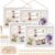 Teling 4 Pack Wood Bulletin Boards with Linen 12”x 16” Cork Board for Walls with 40 Pushpin Decorative Wood Framed Display for School Office Home Decor (White)