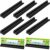 Teling 6 Pieces Name Plates Holder for Classroom Desk Self with Pen Holder Adhesive and Removable Nameplate Stand Black Plastic Name Tag Display for Classrooms School, 1.5 x 12 x 1 Inch