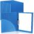 Teling 8 Pack Punchless Clamp Binder Folder Ringless Binder with Metal Clip and Poly Covers Flex Colored Swing Clamp for Work School Documents, 9.7 x 11.5 Inch(Blue)