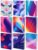 Teling 9 Pack Stretchable Book Covers Jumbo Fabric Book Covers for Hardcover Textbooks Reusable Washable Back to School Supplies 9 x 11 Inches for Kids Classroom Student(Cosmic)