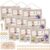 Teling 9 Pack Wood Bulletin Boards with Linen 12”x 16” Cork Board for Walls with 90 Pushpin Decorative Wood Framed Display for School Office Home Decor (Netural White)