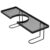 Temeemeg Behind The Faucet Sink Organizer No Drill Over The Sink Shelf Bathroom with Widened U Groove Hollow Drainage and Rack, Black