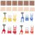 Temeemeg Mini Forklift Small Construction Toys for Kid Realistic Traffic Simulation Playset with Hand Trolley Pallet Jacks for Desk Decor