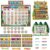 Tenare 169 Pcs Classroom Calendar Bulletin Board Set, Calendar Seasons Weather Chart Bulletin Board and Classroom Display with Stickers for Bedroom Wall Decoration(Watercolor Woodland Animals Style)