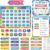 Tenare 169 Pcs Ocean Animals Classroom Calendar Bulletin Board Set, Calendar Seasons Weather Chart Bulletin Board and Classroom Display with Stickers for Bedroom Wall Decoration