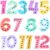 Tenceur 12 Pcs 14″ Large Numbers Posters for Classroom Wall Decor,Pastel