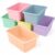 Tenceur 6 Pcs Plastic Book Bins for Classroom Library Cubby Bins Stackable Toy Storage Tubs Containers for School Office Home Nursery Playroom Organization, Pastel Color, 11.6 x 7.7 x 5 Inches