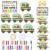 Tenceur How We Get Home Clip Chart for Classroom Students Transportation Management Chart with Clips Ribbon and Dots Back to School Teacher Must Haves Supplies for Classroom Bulletin Board (Stylish)