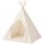 Tent with Padded Mat Cotton Canvas Teepee with Pom Pom Tents -Family Tents for Camping Hiking Traveling Outdoor Party Christmas