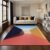 Terracotta Navy Blue Yellow Rug Geometric Abstract Mid Century Modern Area Rug 5×8 Boho Carpet for Living Room Dining Room Bedroom Home Office Nursery Playroom Dorm Apartment Washable Floor Mat