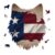 Texas State Flag Puzzles for Adults, 175 Pieces, Wolf Shape