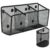 Texvora 2 Pcs Metal Mesh Stationery Organizer Set, Pen Holder with Strong Attachment, Large Capacity Desk Organizer, Office Pen Holder Supplies, Metal Build for Long Use, for Desk Organization