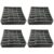 Texvora 4 PCS 24-Cell Sock Organizer for Drawer, Foldable Oxford Cloth Divider Boxes with Grid Design for Socks, Underwear, Ties and Belts, Closet Storage Bins, 12.5 x 12.5 x 4 in