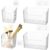 Texvora 4 PCS Cabinet Door Organizer Bins, Clear Plastic Hanging Storage Baskets with Adhesive Hooks, Wall Mount for Bathroom, Fridge, Kitchen, Pantry, Under Sink, Drawer, with Drain Holes
