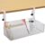 Texvora Under Desk Drawer, Clamp on Desk Storage Organizer, Mesh File Storage Shelf, Adjustable Metal Hanging Shelf, No Drill Installation, Space Saving Storage for Homes, Offices, Schools